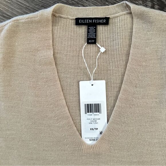 Eileen Fisher 100% Superfine Merino Wool V Neck Sweater New - Picture 5 of 10